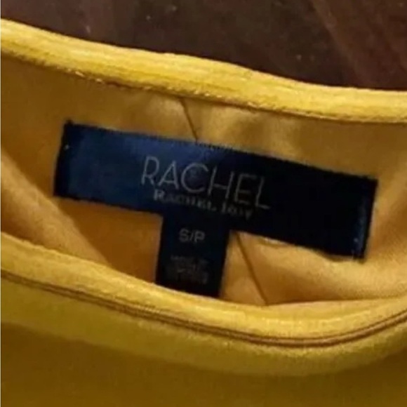 Rachel Rachel Roy Yellow One-Shoulder Dress Women’s Small Elegant Cocktail Midi - Picture 3 of 9